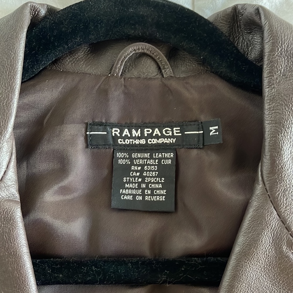 Rampage brown leather jacket - Picture 3 of 5